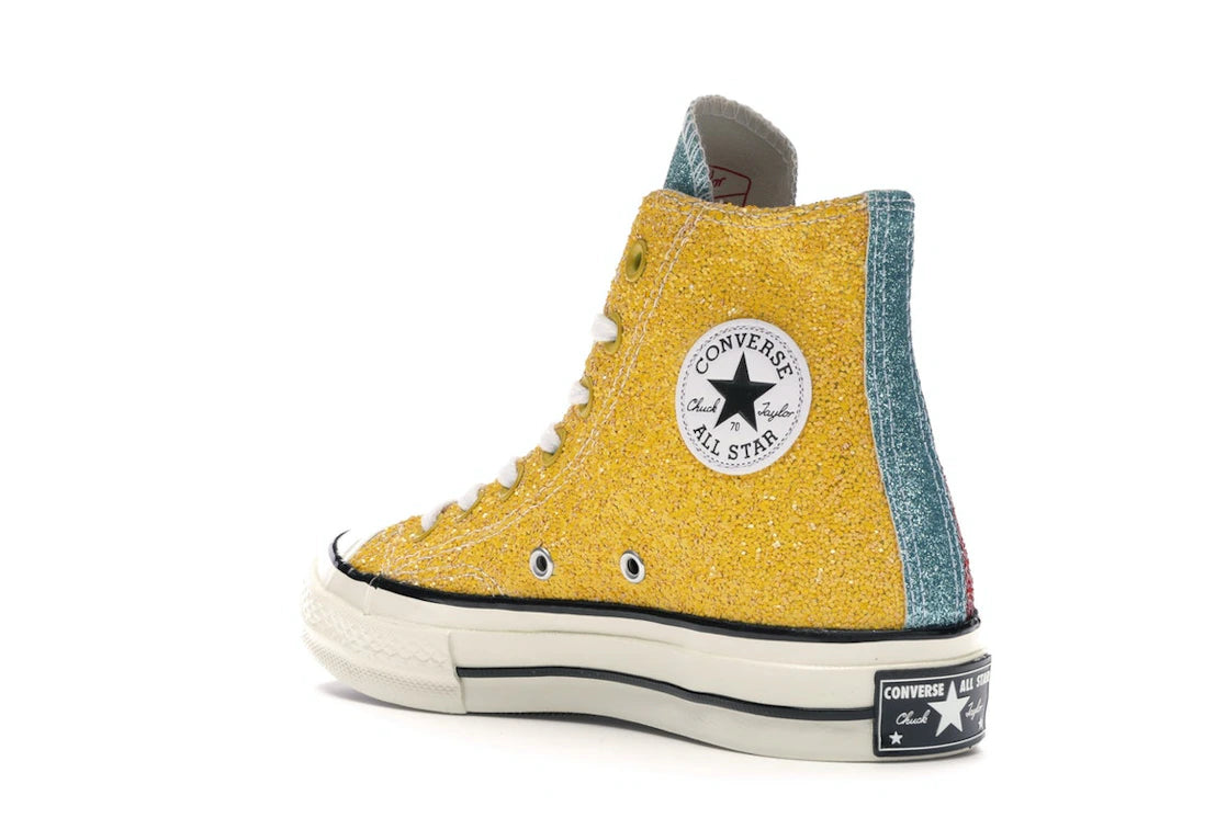 Converse Chuck Taylor All Star 70 Hi JW Anderson Glitter Yellow Red - vue secondaire B