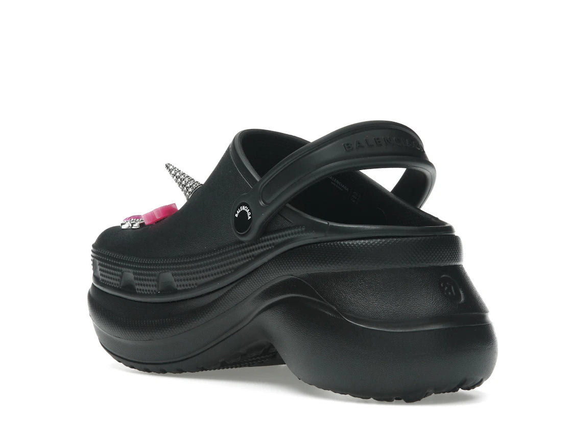 Balenciaga x Crocs Mule Black Multicolor Jibbitz (Women's) - vue secondaire B