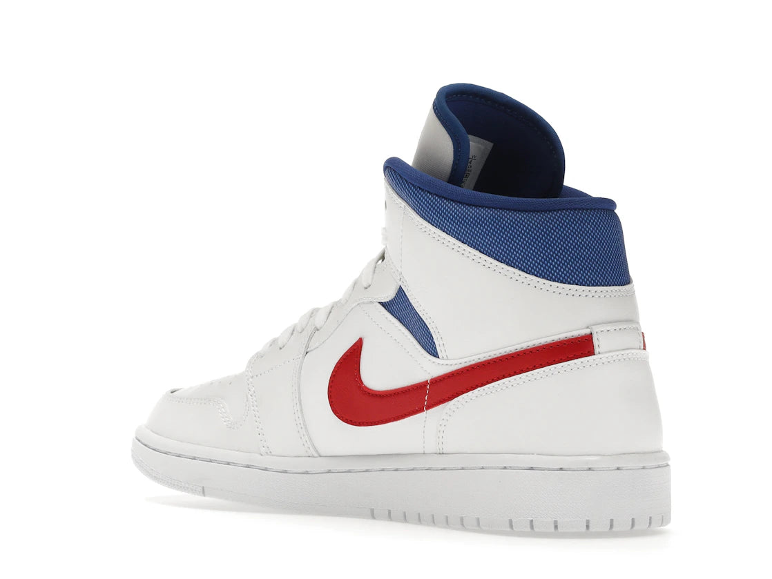 Jordan 1 Mid White Red Royal (Women's) - vue secondaire B