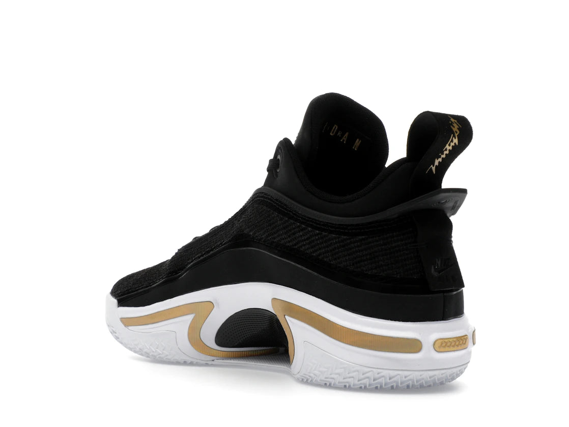 Jordan 36 Low PF Black Gold (White Sole) - vue secondaire B
