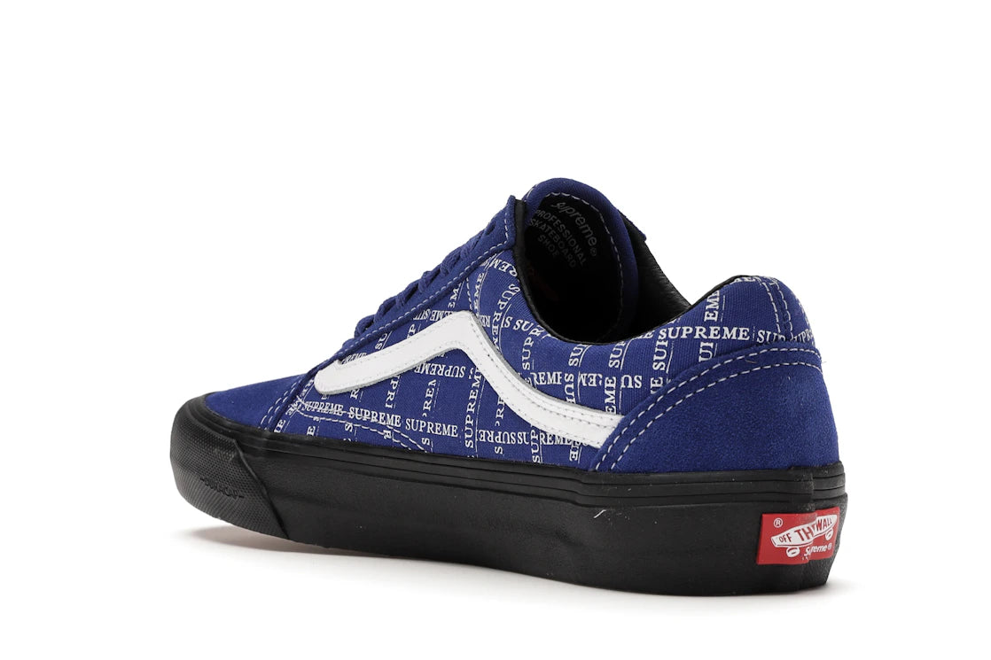 Vans Old Skool Supreme Grid Blue - vue secondaire B