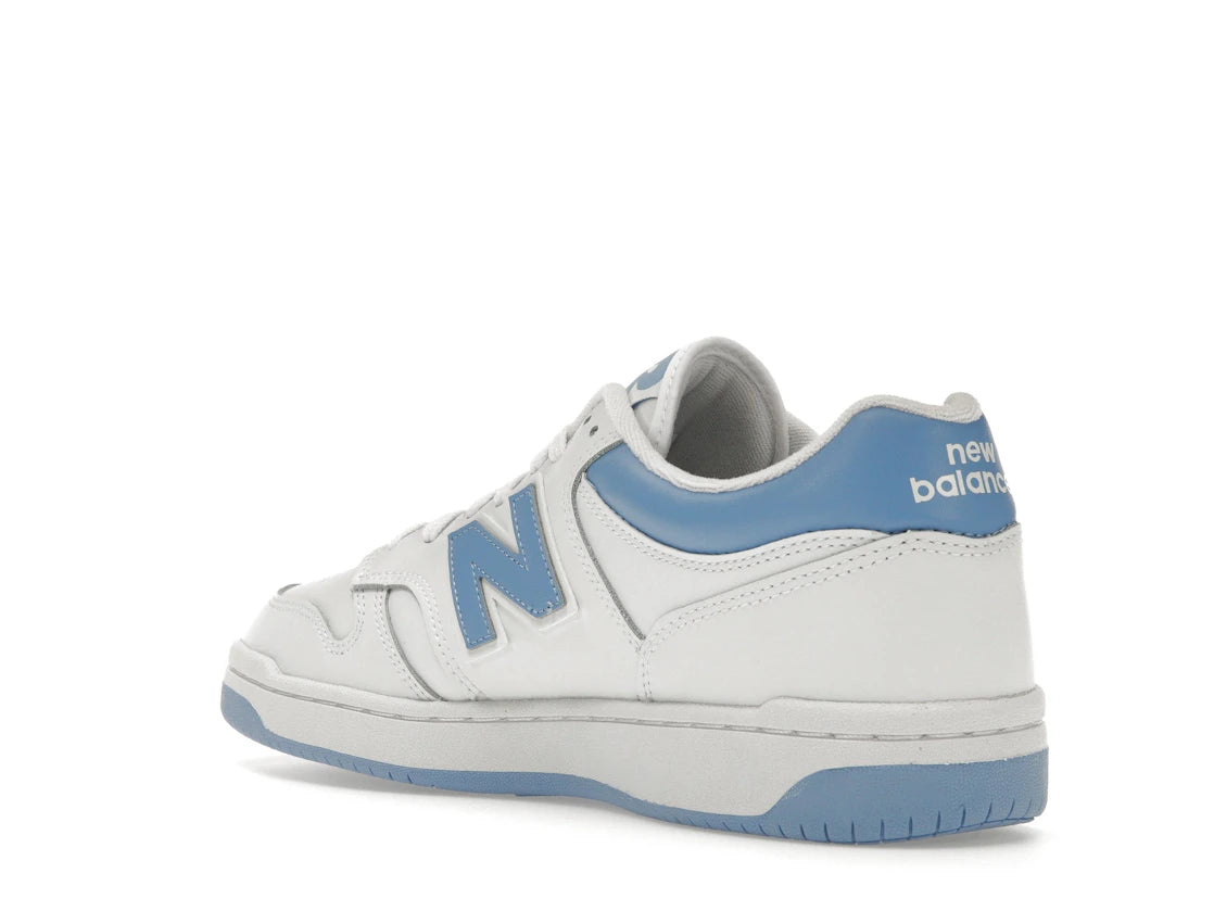 New Balance 480 UNC White Team Carolina Light Aluminum - vue secondaire B