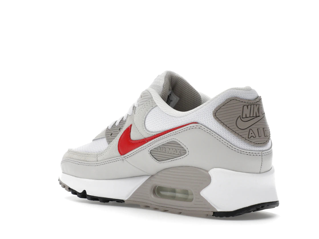 Nike Air Max 90 Weiß College Grau Großgrau Universitätsrot - vue secondaire B