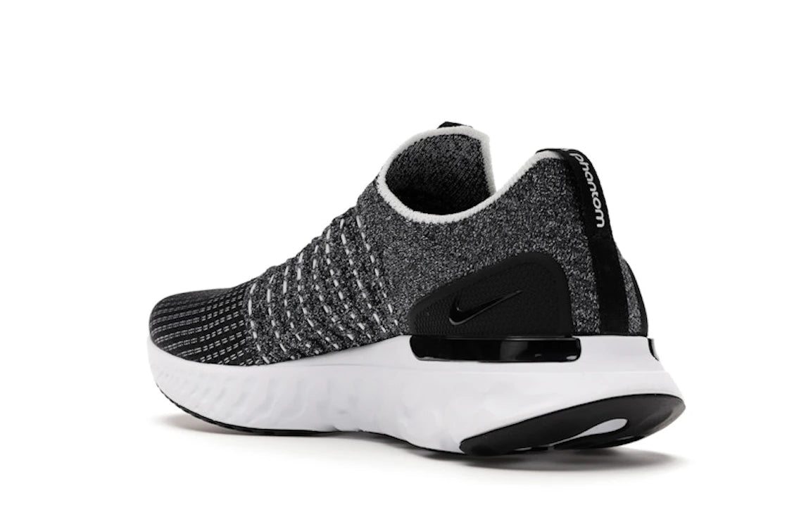 Nike React Phantom Run Flyknit 2 Black White Blend - vue secondaire B