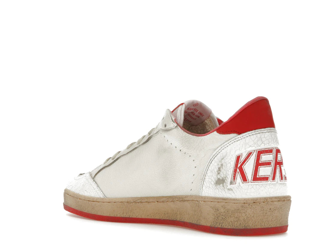 Golden Goose Ball-Star Low White Red - vue secondaire B