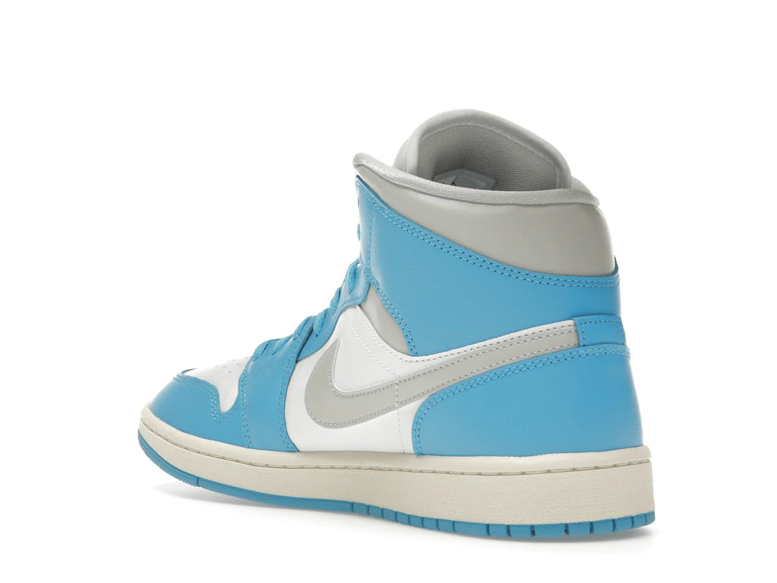 Jordan 1 Mid Dark Powder Blue White Sail Neutral Grey (Women's) - vue secondaire B