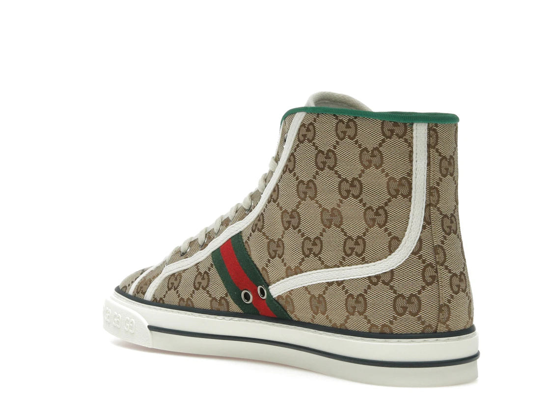 Gucci Tennis 1977 Canvas High Top Beige GG Print - vue secondaire B