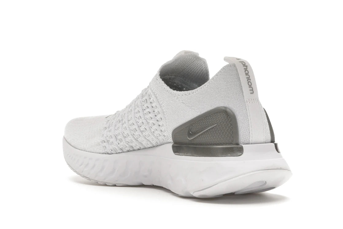 Nike React Phantom Run Flyknit 2 White Pure Platinum (Women's) - vue secondaire B