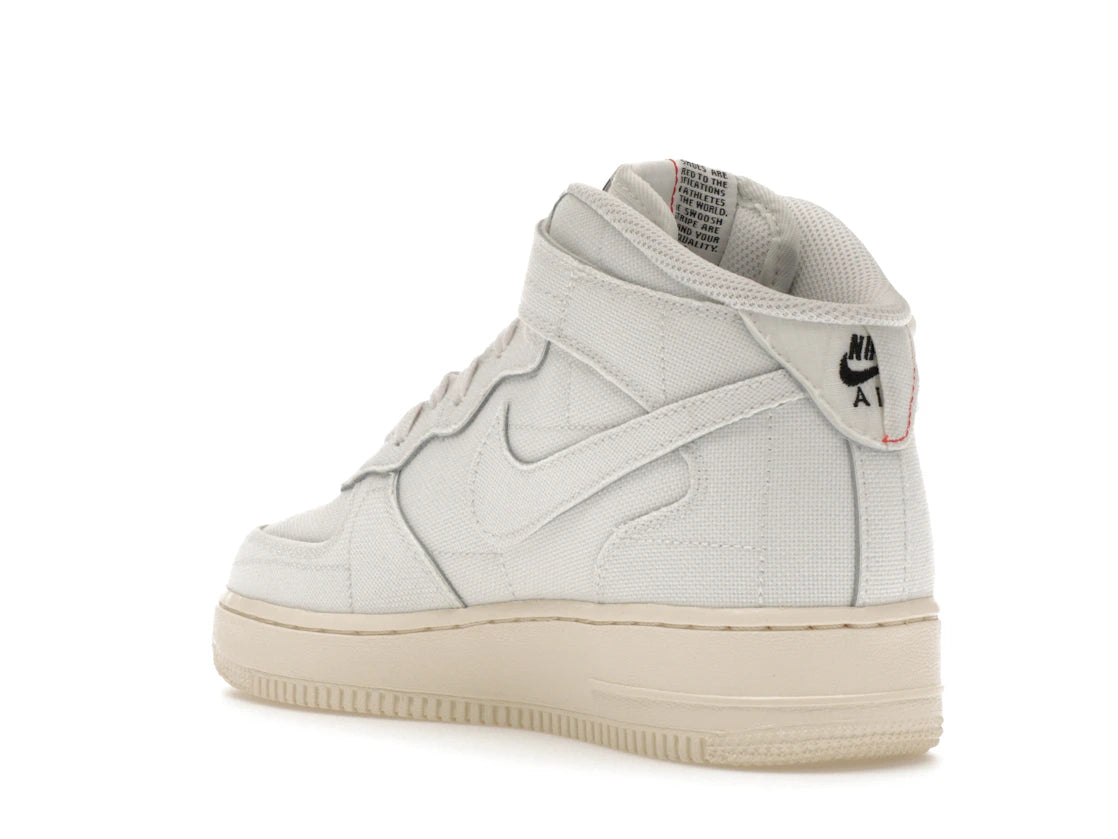 Nike Air Force 1 Mid '07 Summit White Canvas (Women's) - vue secondaire B