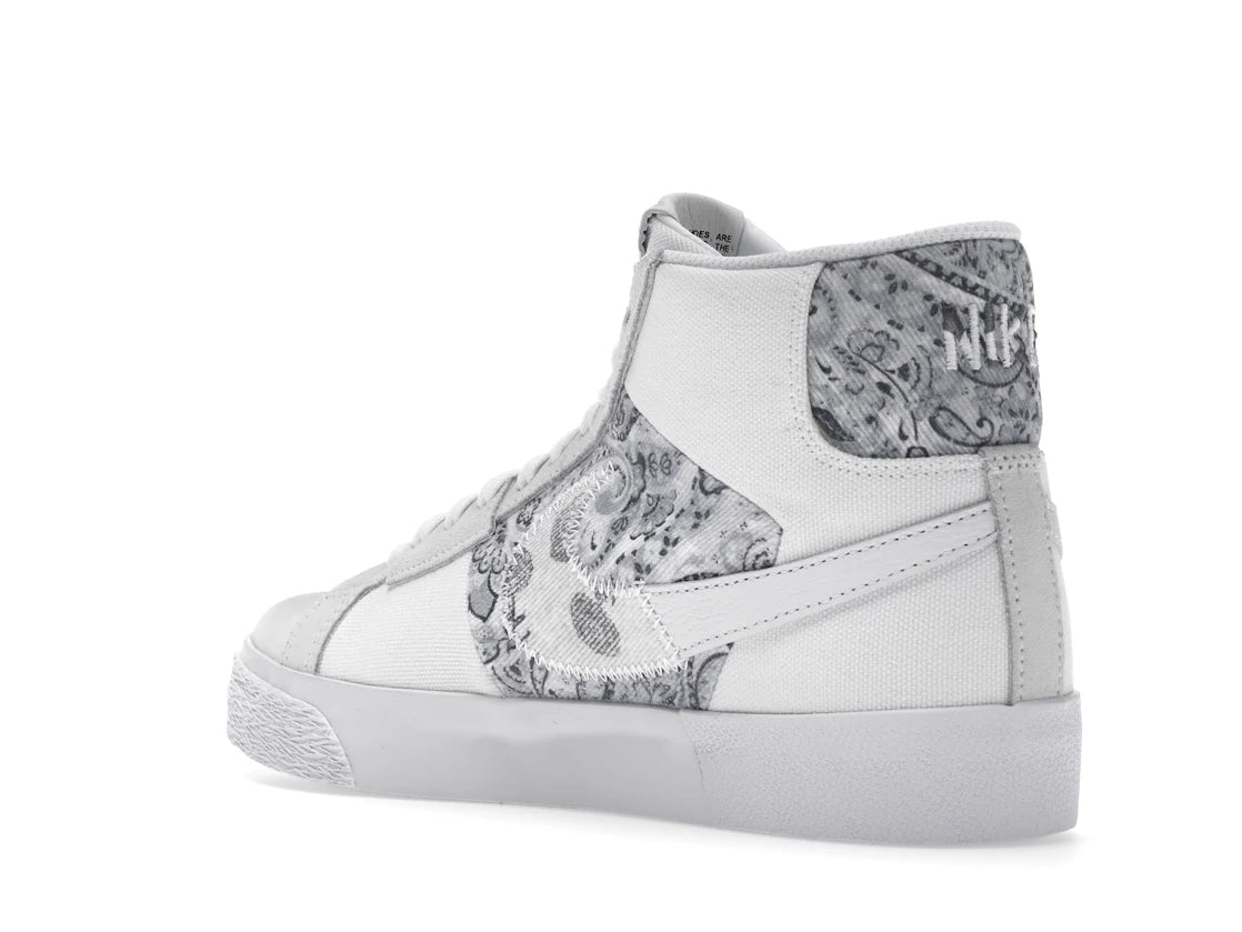 Nike SB Zoom Blazer Mid Premium Floral White Grey - vue secondaire B