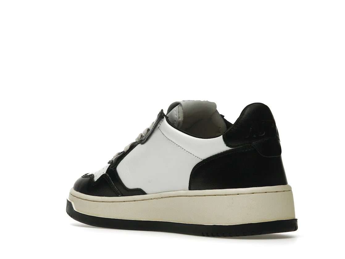 Autry Medalist Leather Low Black White - vue secondaire B