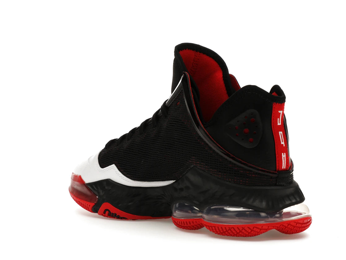 Nike LeBron 19 Low Black White University Red - vue secondaire B