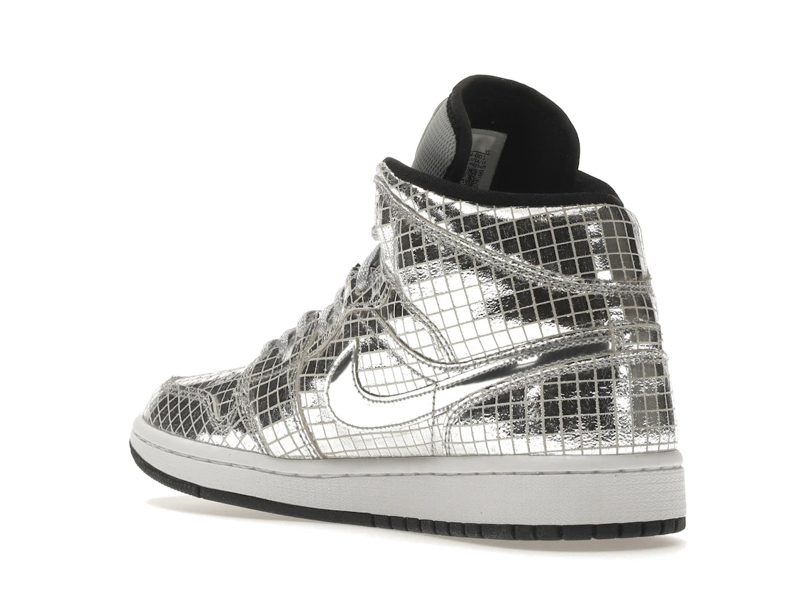 Jordan 1 Mid SE Disco Metallic Silver (Women's) - vue secondaire B