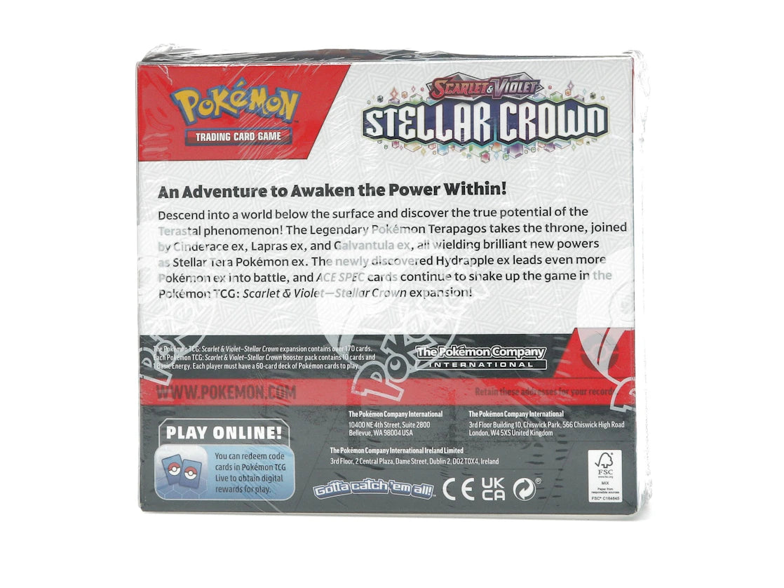Pokémon Scarlet & Violet Stellar Crown Booster Box - vue secondaire B