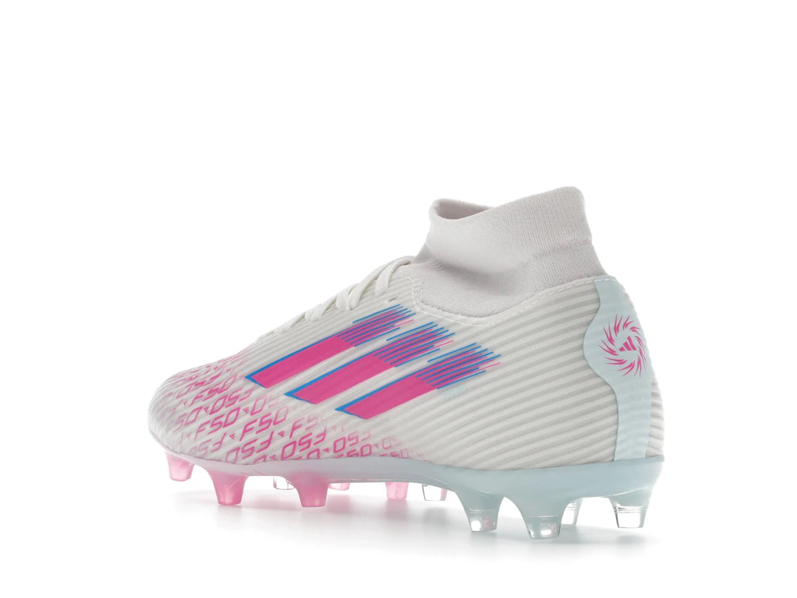 adidas F50 League Mid-Cut FG/AG Sparkfusion White Lucid Pink (Women's) - vue secondaire B