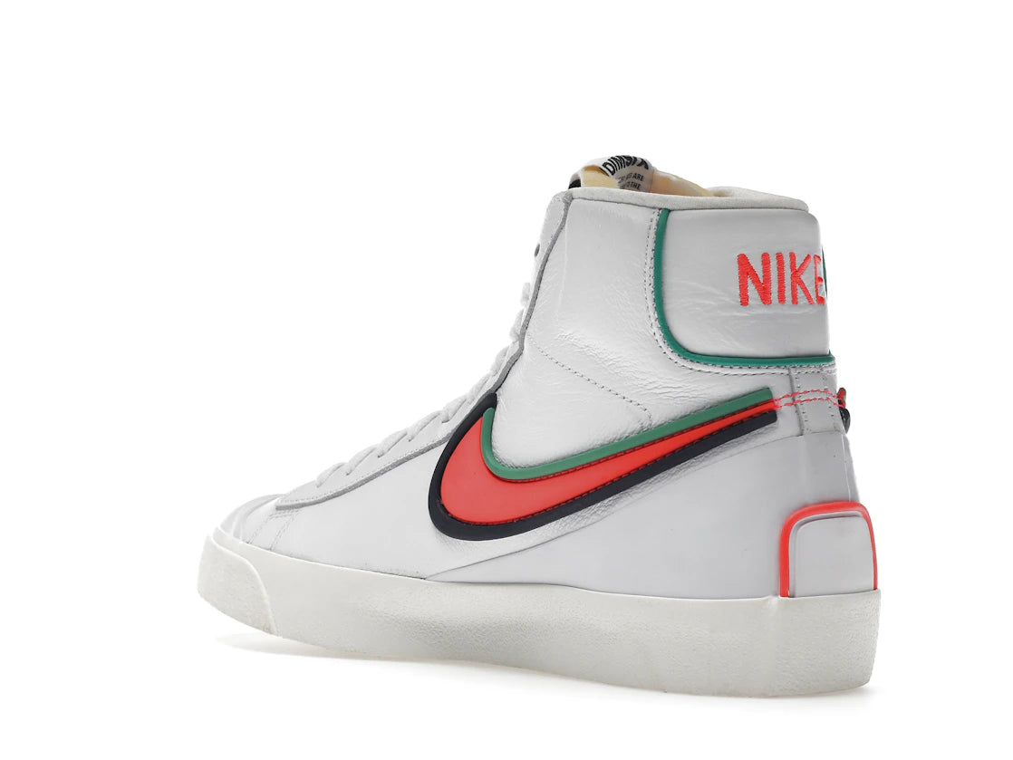Nike Blazer Mid Infinite White Bright Crimson - vue secondaire B