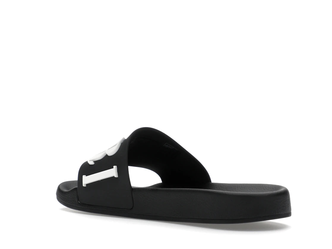 AMIRI Pool Slide Debossed Logo Black Black White - vue secondaire B