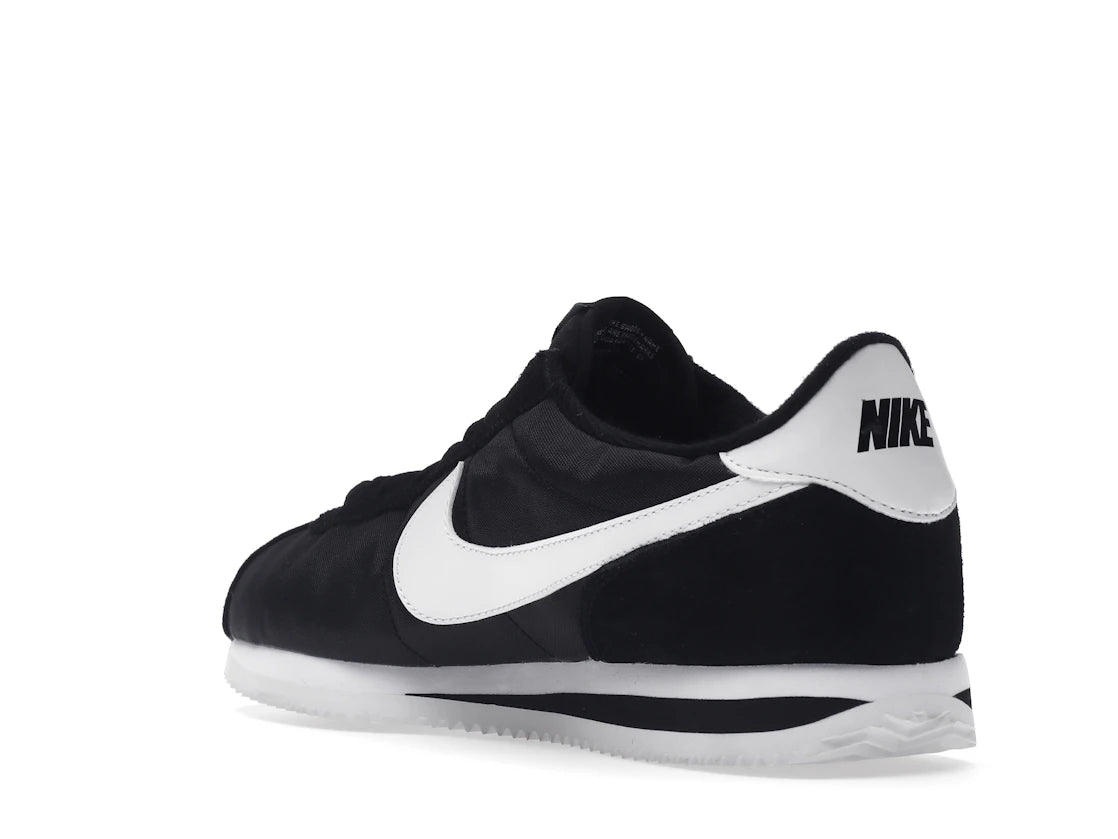 Nike Cortez Basic Nylon Black White-Metallic Silver - vue secondaire B
