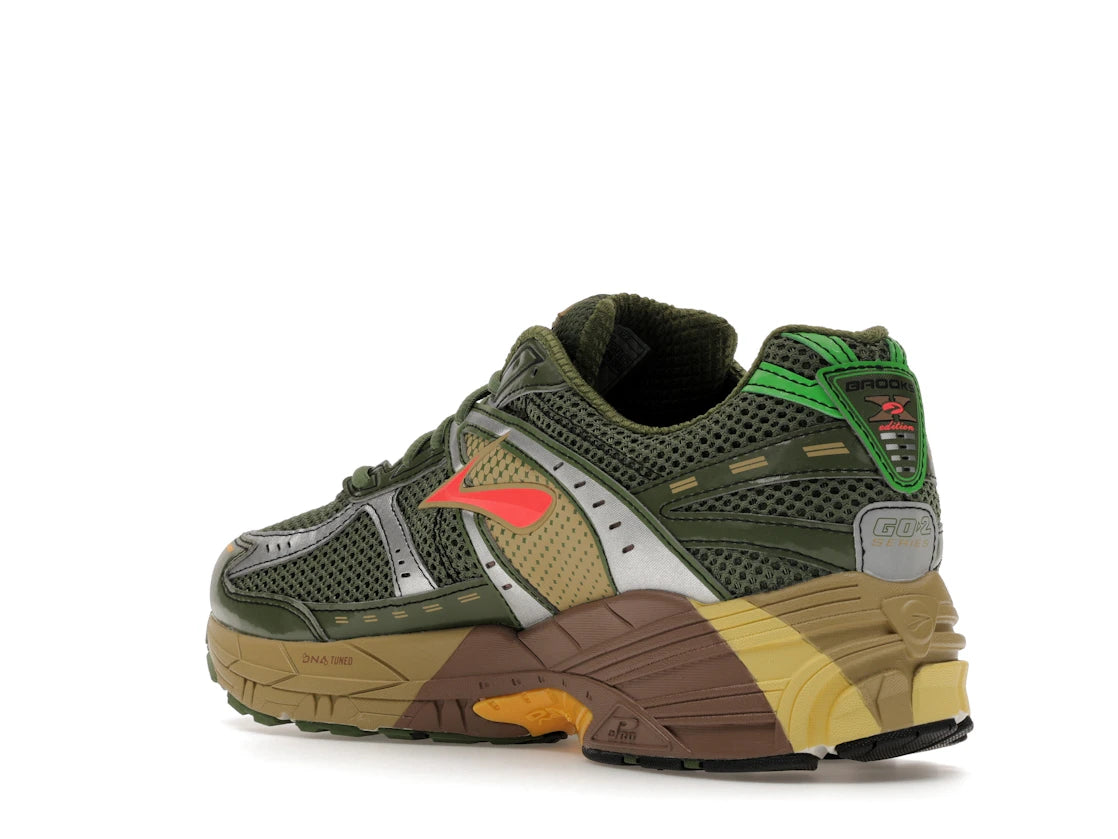 Brooks Adrenaline GTS 10 Forest Green Red - vue secondaire B