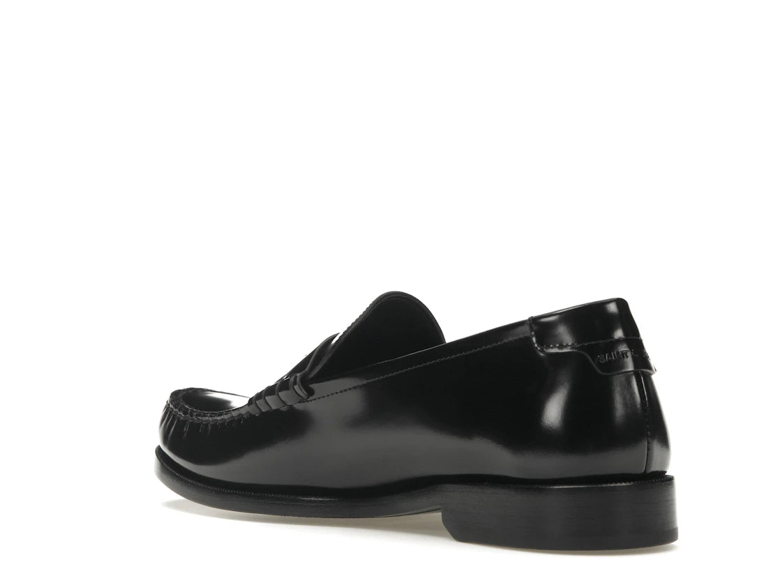 Saint Laurent Le Loafer Penny Slippers Black Leather - vue secondaire B