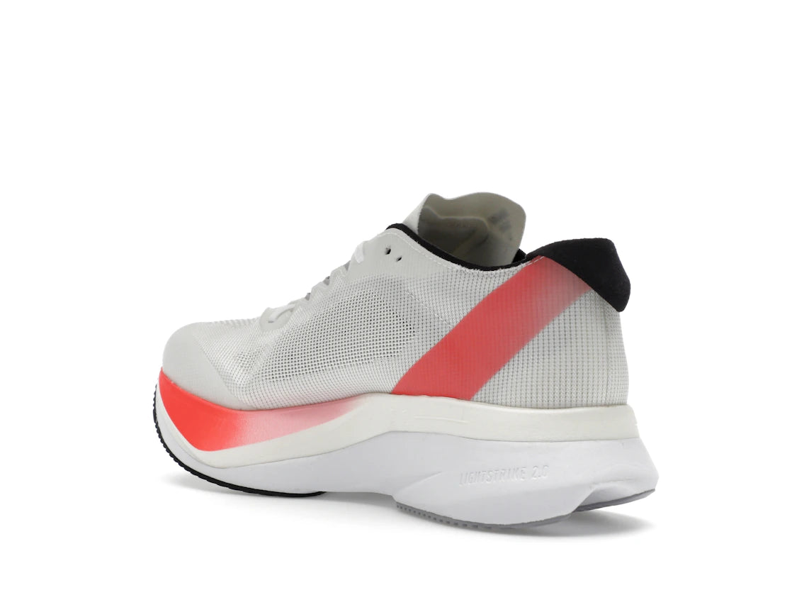 adidas Adizero Boston 12 Cloud White Aurora Met. Solar Red - vue secondaire B