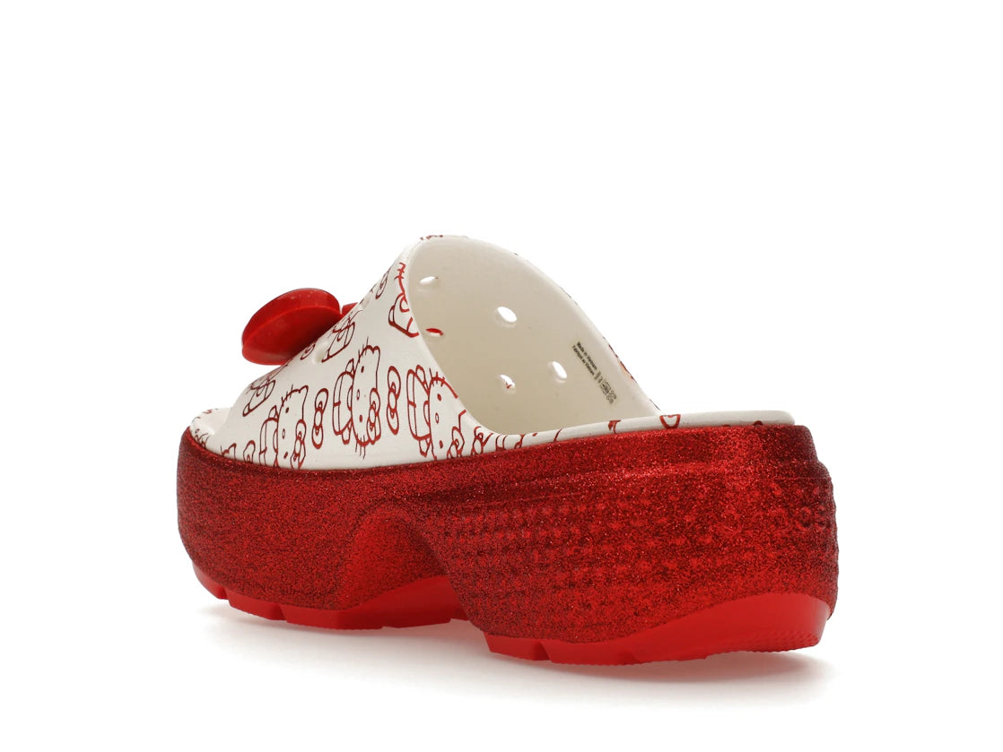 Crocs Stomp Slide Hello Kitty 50th Anniversary Red Glitter - vue secondaire B