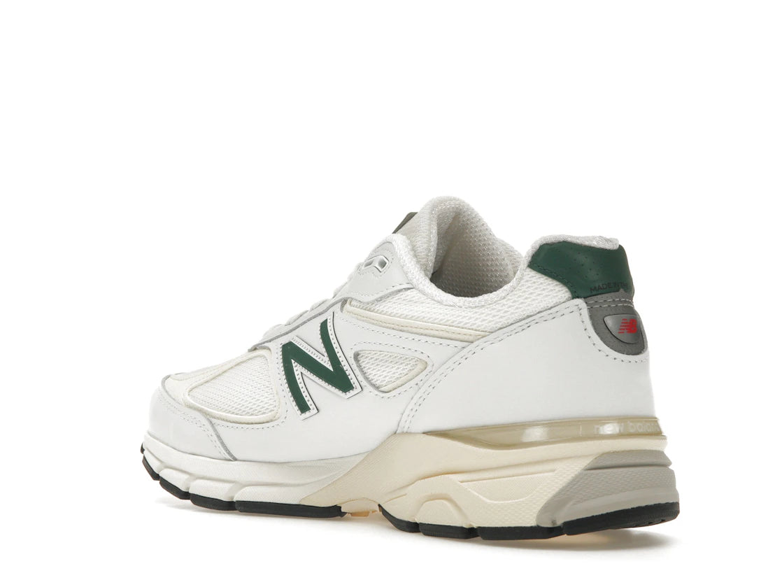New Balance 990v4 MiUSA White Green - vue secondaire B