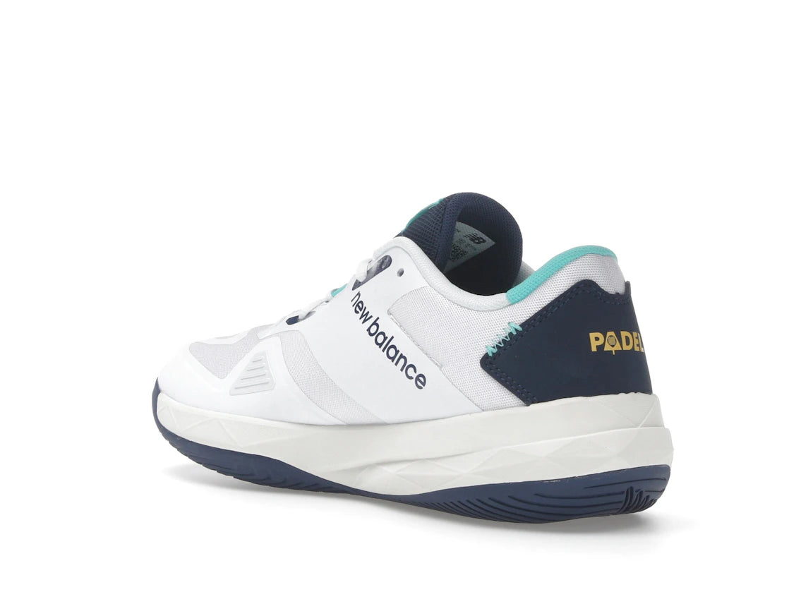 New Balance FuelCell 796v4 Padel White Navy Cyber Jade - vue secondaire B