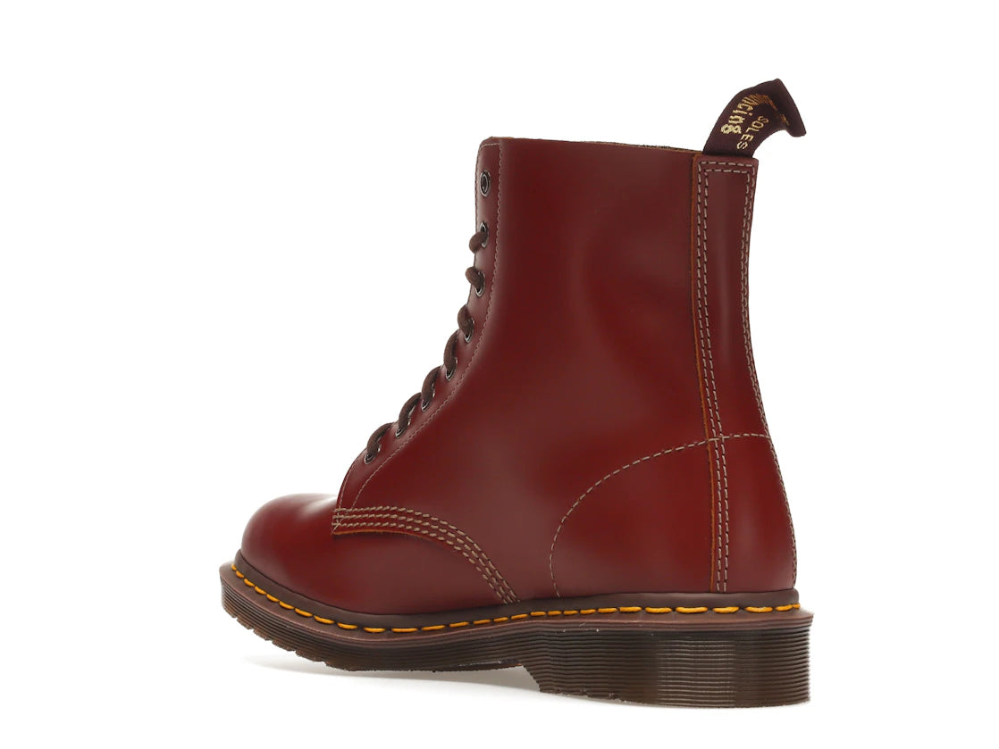 Dr. Martens 1460 Vintage Made In England Lace Up Boot Oxblood Quilon - vue secondaire B