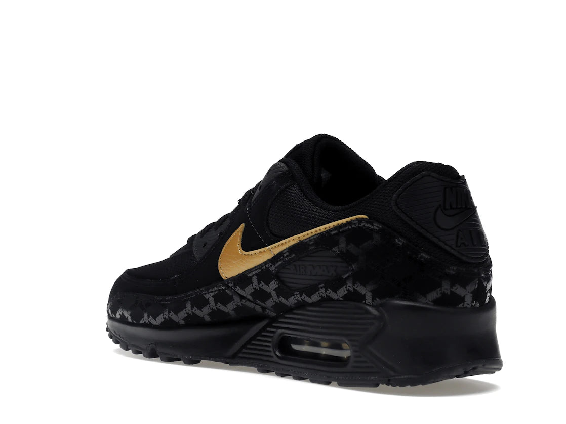 Nike Air Max 90 Black Gold Muguard Pattern - vue secondaire B
