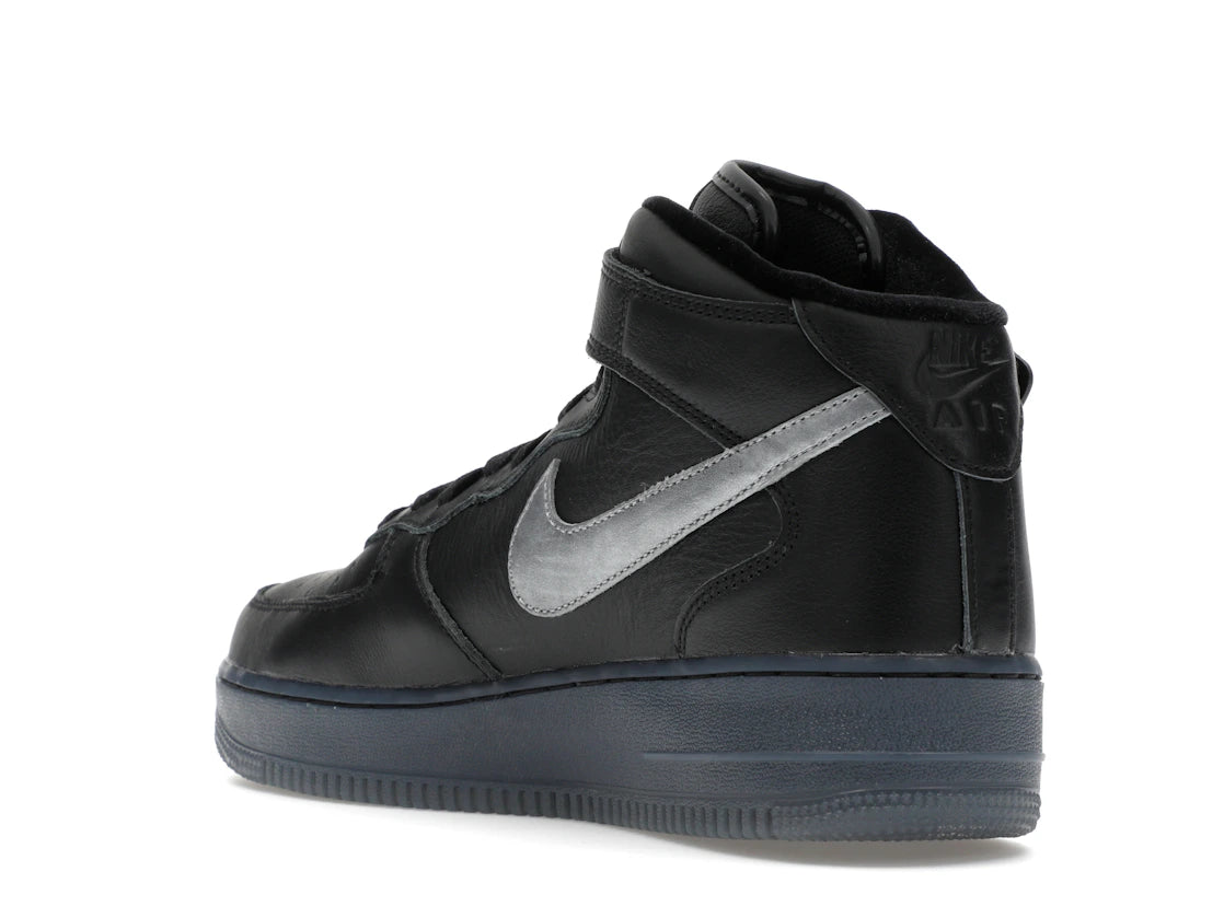 Nike Air Force 1 Mid PRM Black Metallic Silver - vue secondaire B