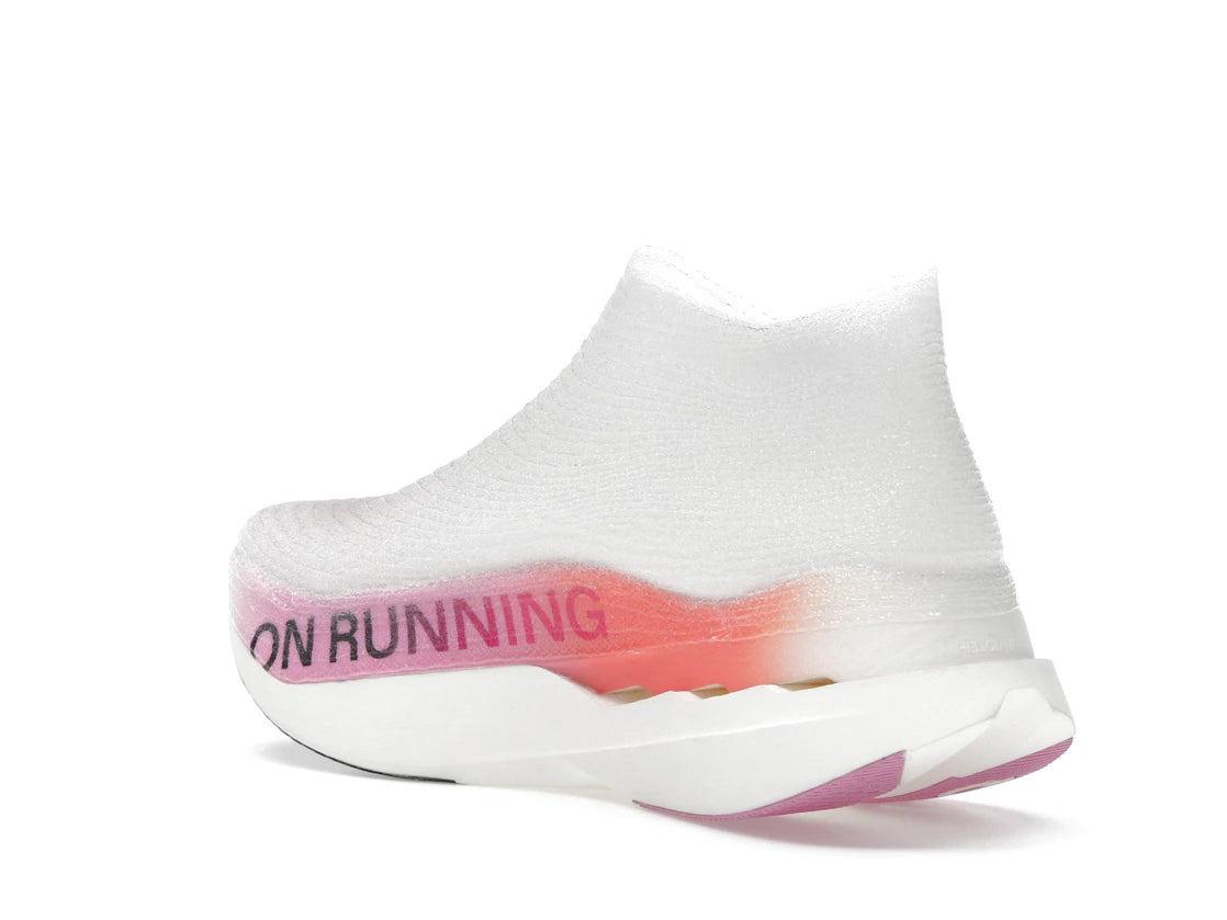 On Running Cloudboom Strike LS White Raspberry - vue secondaire B