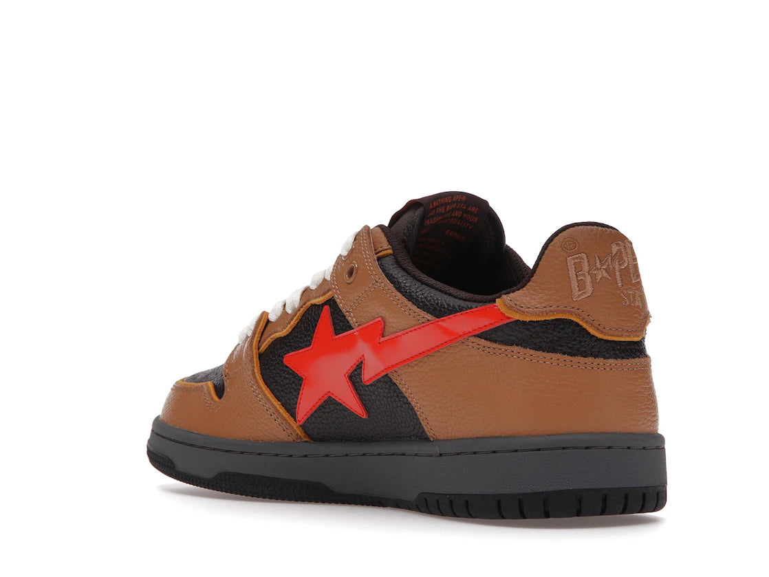 A Bathing Ape Bape SK8 Sta Brown Orange - vue secondaire B
