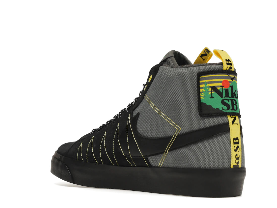 Nike SB Zoom Blazer Mid PRM Acclimate Cool Grey Yellow Strike - vue secondaire B