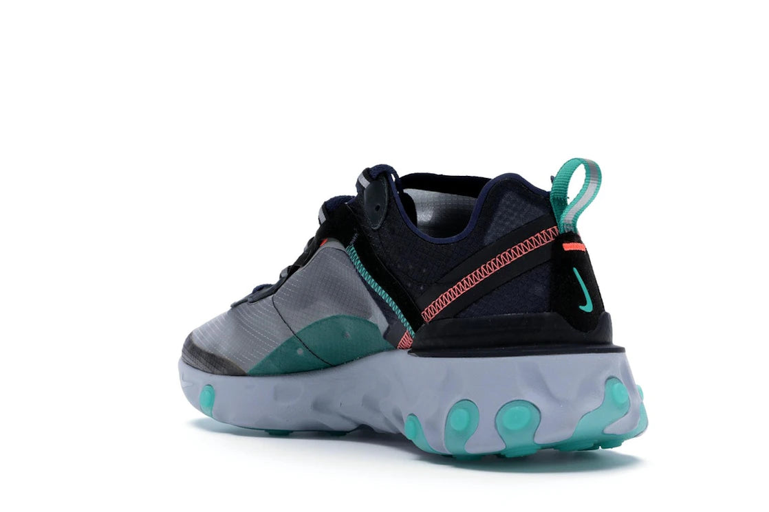 Nike React Element 87 Black Neptune Green - vue secondaire B