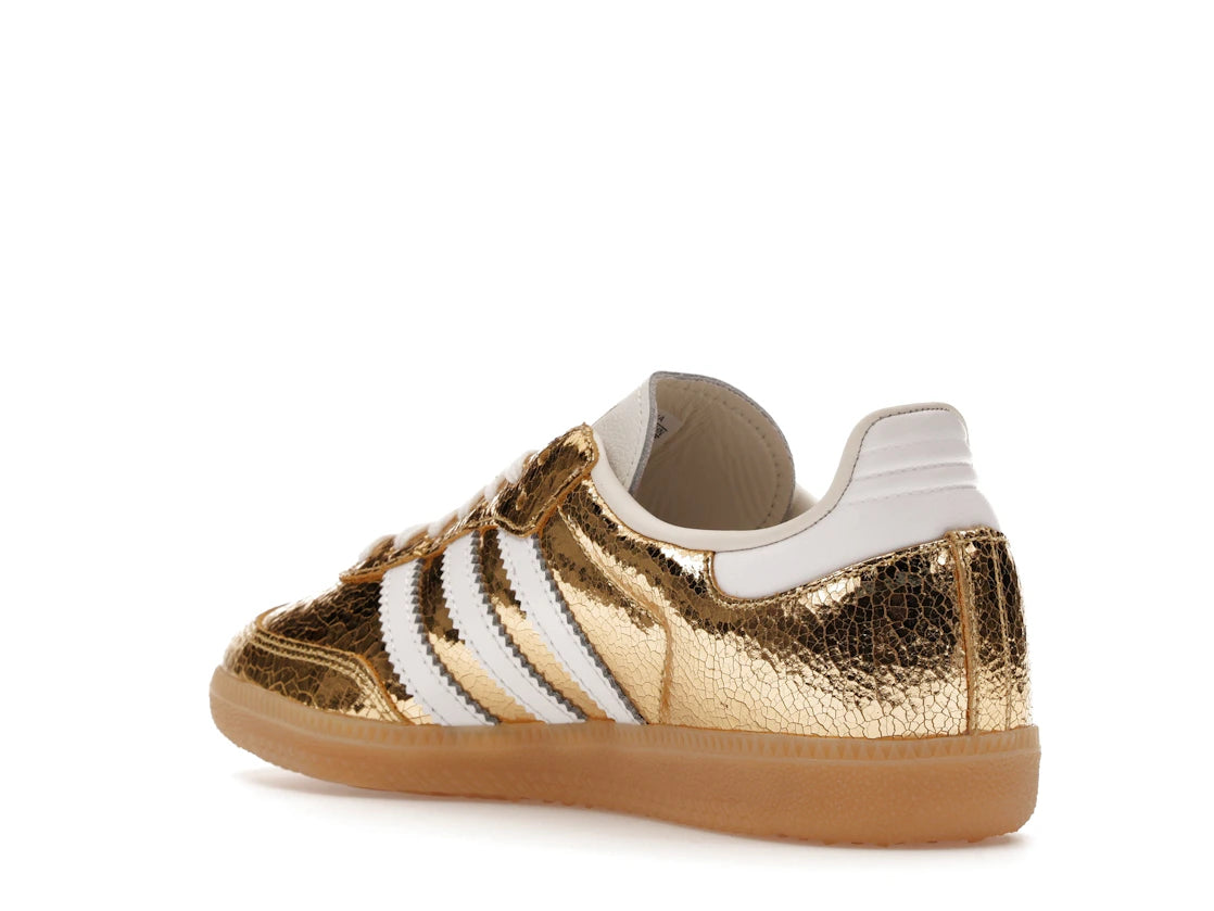 adidas Samba OG Gold Metallic Cracked Leather (Women's) - vue secondaire B