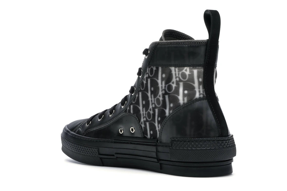 Dior B23 High Top Canvas Oblique Black - vue secondaire B