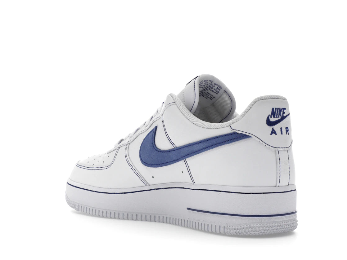 Nike Air Force 1 Low '07 LV8 White Deep Royal Blue - vue secondaire B