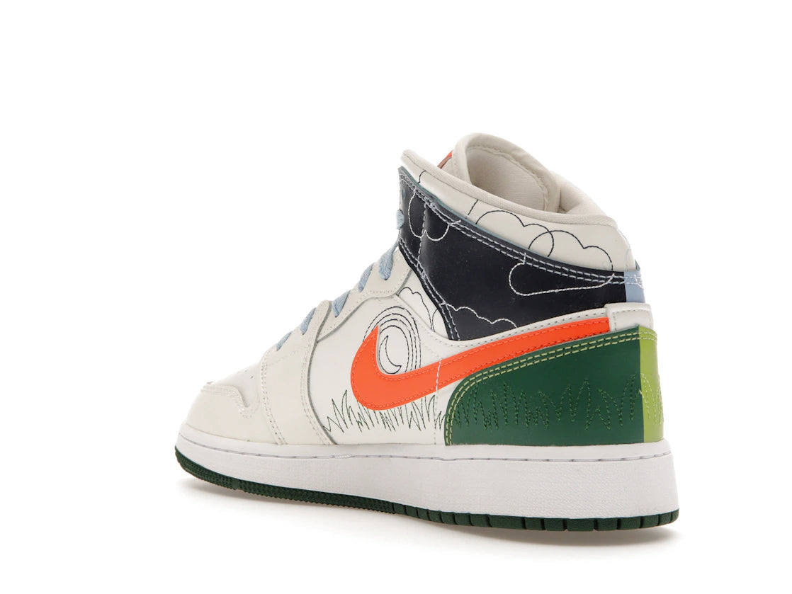 Jordan 1 Mid SE Stitch (GS) - vue secondaire B