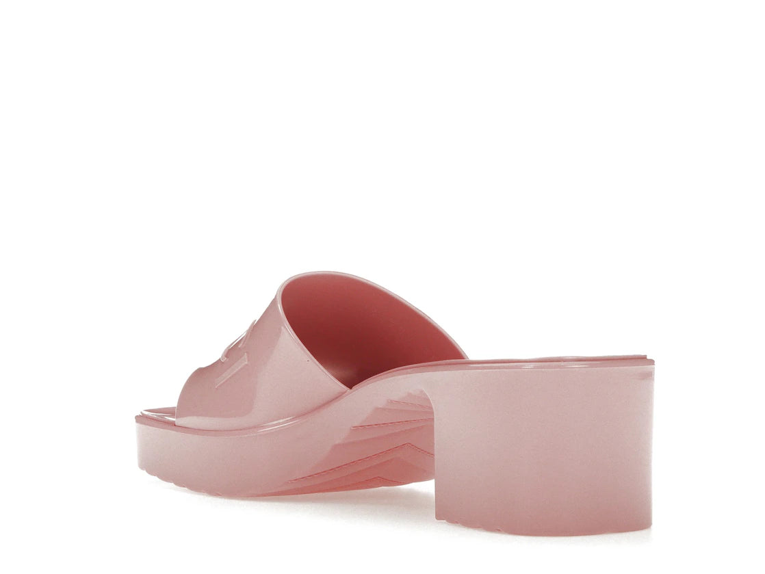 Gucci 60mm Slide Sandal Pink Rubber - vue secondaire B