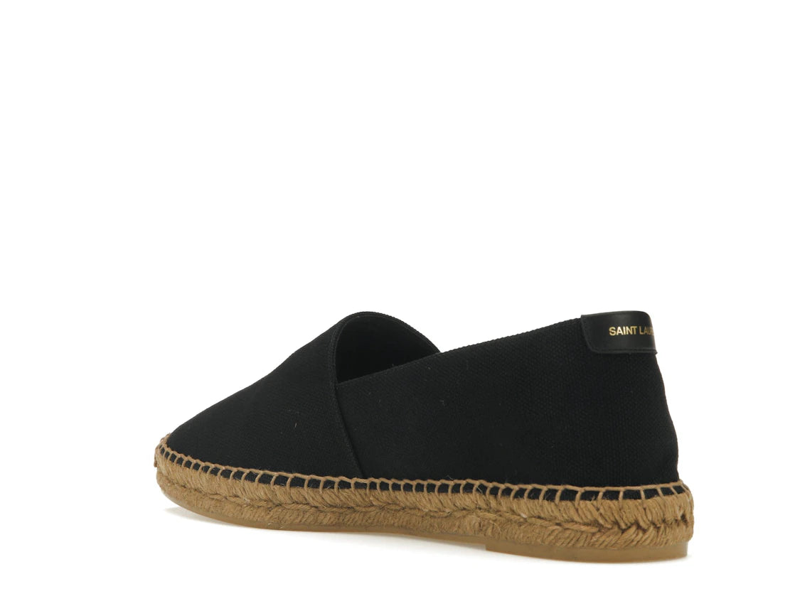 Saint Laurent Embroidered Espadrilles Black - vue secondaire B