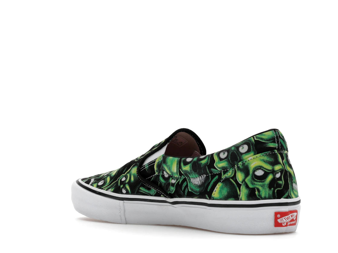 Vans Slip-On Supreme Skull Pile (Green) - vue secondaire B