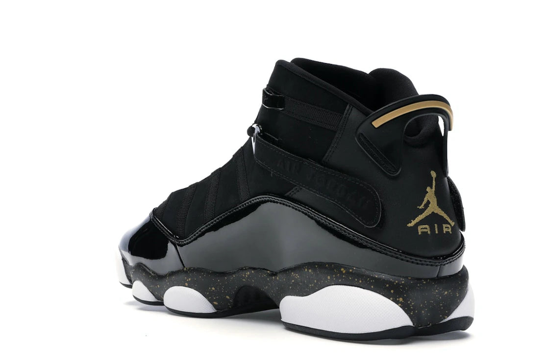 Jordan 6 Rings Schwarz Metallic Gold Weiß - vue secondaire B