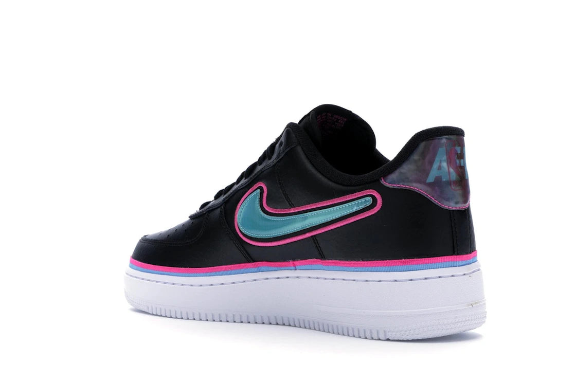 Nike Air Force 1 Low Sport NBA Black Blue Gale Laser Fuchsia - vue secondaire B