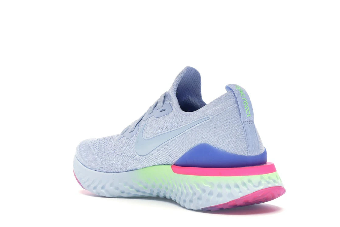 Nike Epic React Flyknit 2 Hydrogen Blue Sapphire Hyper Pink - vue secondaire B