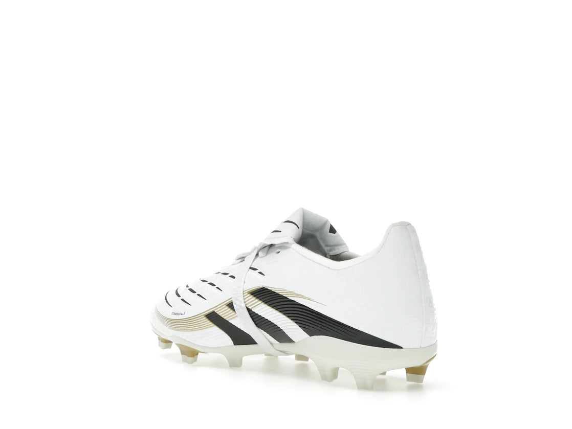 adidas Predator League Fold-Over Tongue FG/MG Cloud White Core Black Gold Metallic (GS) - vue secondaire B