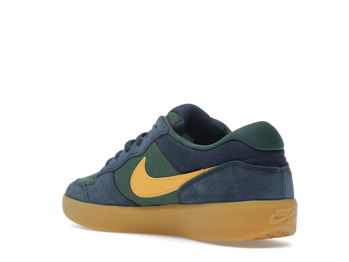 Nike SB Force 58 Midnight Navy Fir Gum Light Brown University Gold - vue secondaire B