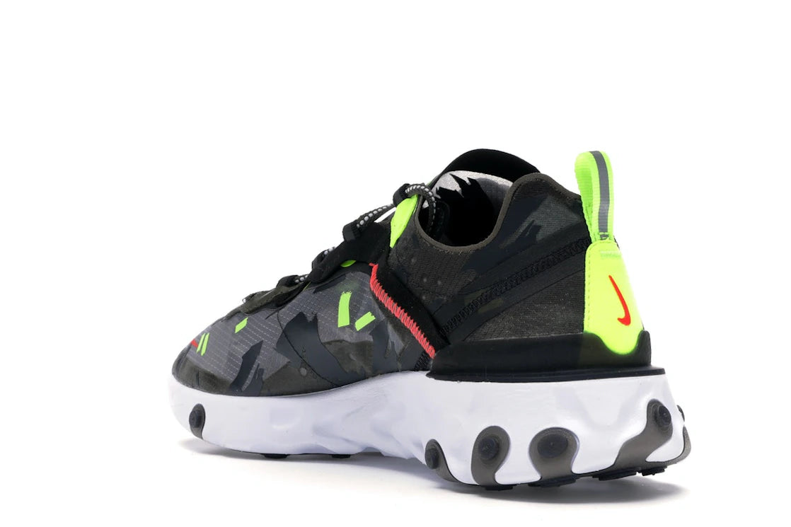Nike React Element 87 Medium Olive Bright Crimson - vue secondaire B