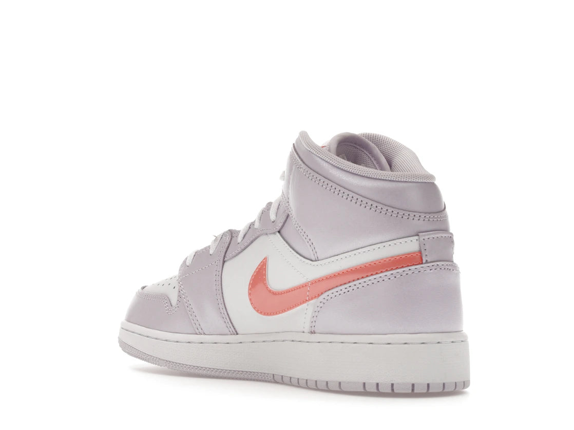 Jordan 1 Mid SE Barely Grape Iridescent Swoosh (GS) - vue secondaire B