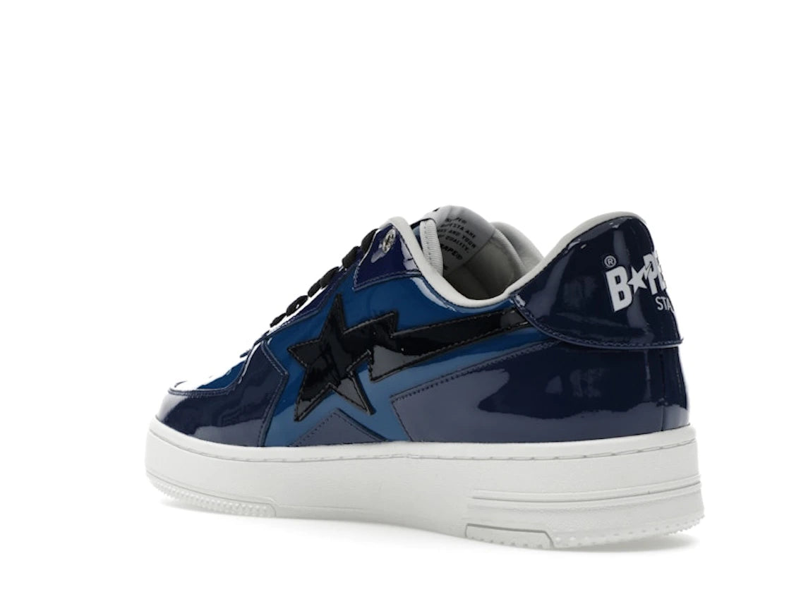 A Bathing Ape Bape Sta Icon Low Navy Blue Patent - vue secondaire B